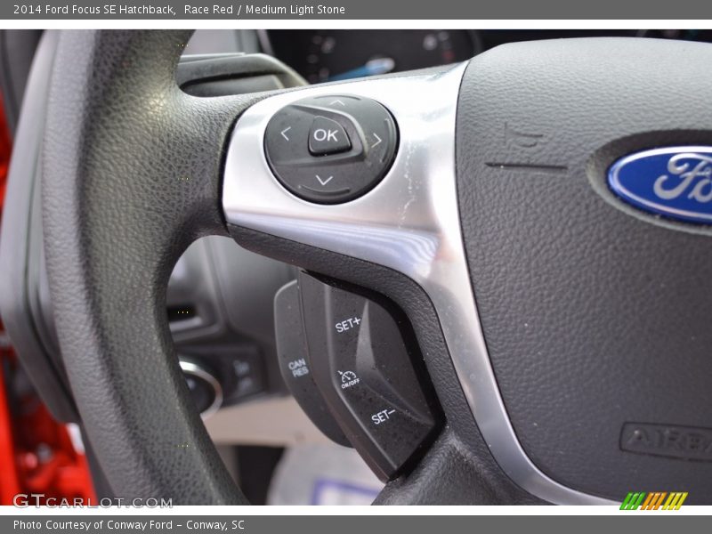 Race Red / Medium Light Stone 2014 Ford Focus SE Hatchback
