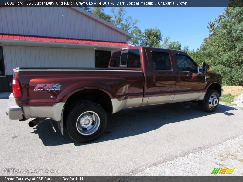 Dark Copper Metallic / Chaparral Brown 2008 Ford F350 Super Duty King Ranch Crew Cab 4x4 Dually