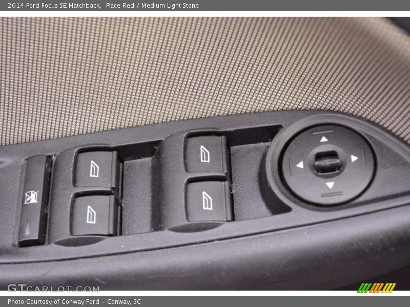 Race Red / Medium Light Stone 2014 Ford Focus SE Hatchback