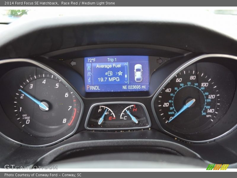 Race Red / Medium Light Stone 2014 Ford Focus SE Hatchback