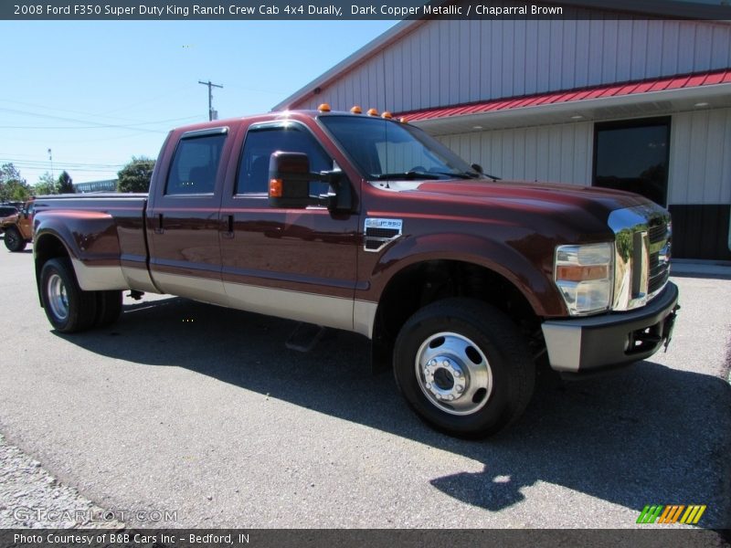 Dark Copper Metallic / Chaparral Brown 2008 Ford F350 Super Duty King Ranch Crew Cab 4x4 Dually