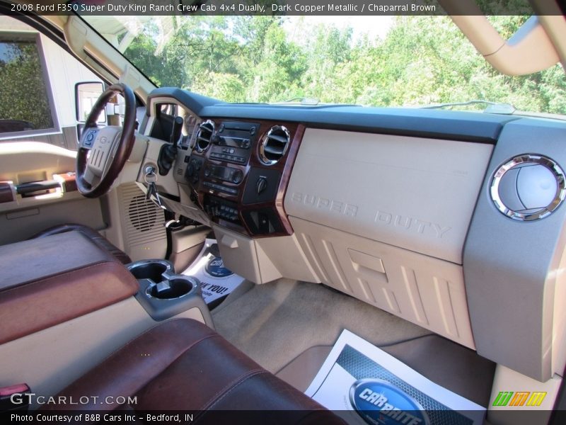 Dark Copper Metallic / Chaparral Brown 2008 Ford F350 Super Duty King Ranch Crew Cab 4x4 Dually