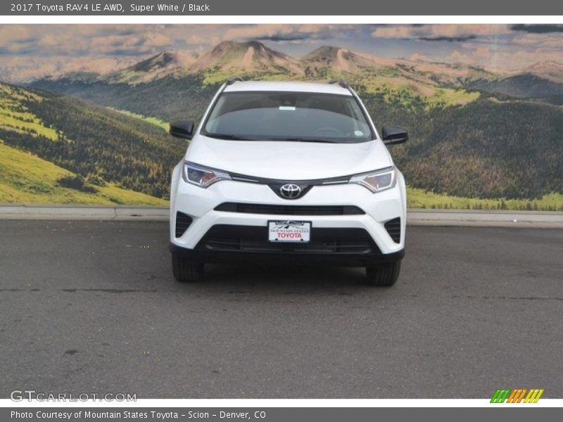 Super White / Black 2017 Toyota RAV4 LE AWD