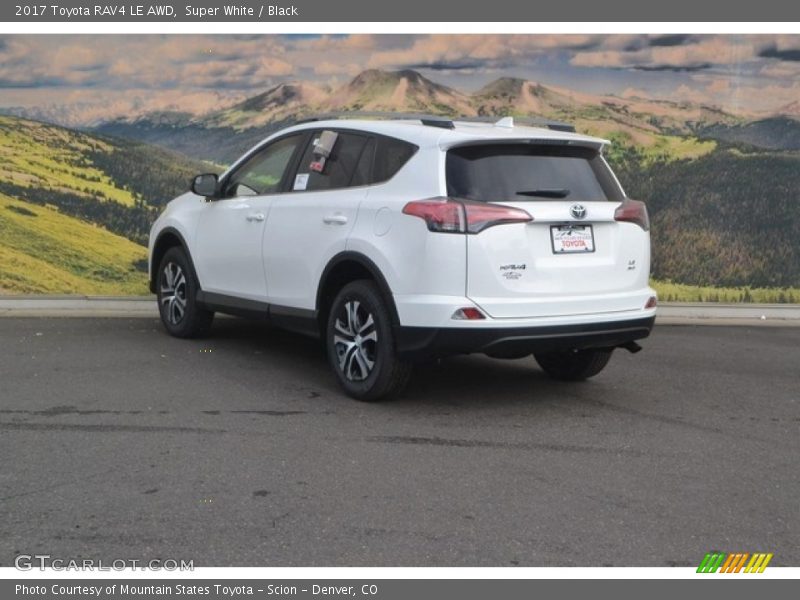 Super White / Black 2017 Toyota RAV4 LE AWD