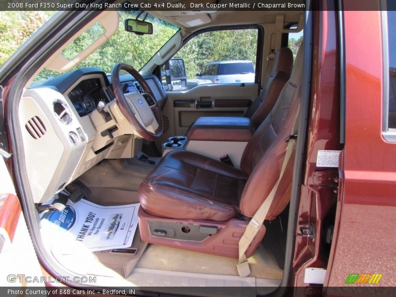 Dark Copper Metallic / Chaparral Brown 2008 Ford F350 Super Duty King Ranch Crew Cab 4x4 Dually