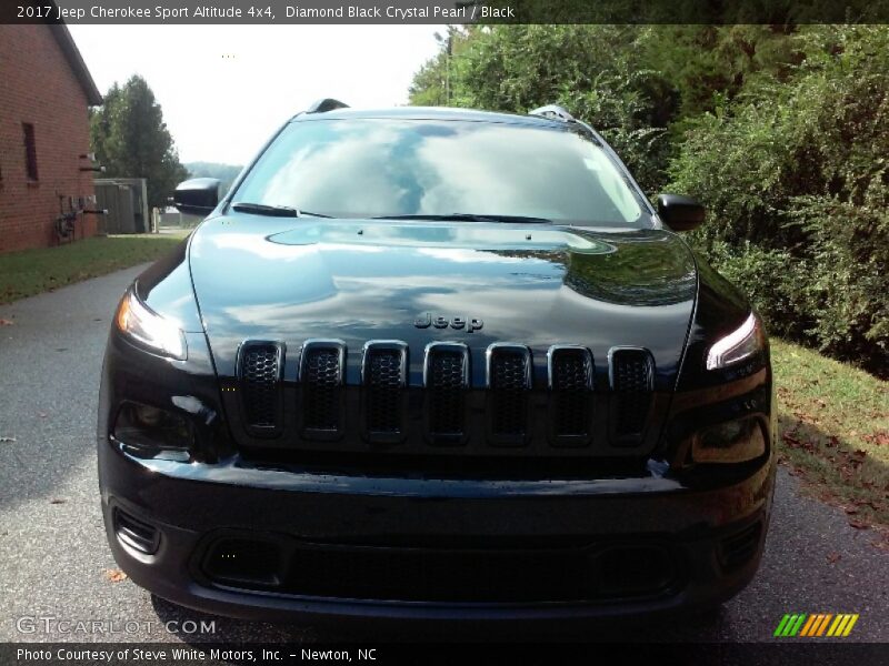 Diamond Black Crystal Pearl / Black 2017 Jeep Cherokee Sport Altitude 4x4