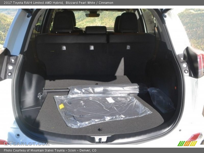 Blizzard Pearl White / Cinnamon 2017 Toyota RAV4 Limited AWD Hybrid