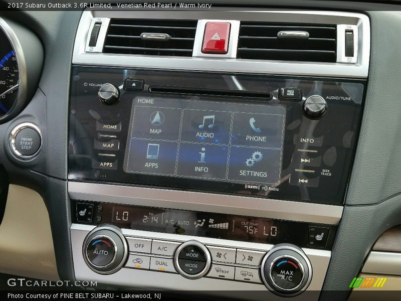 Controls of 2017 Outback 3.6R Limited