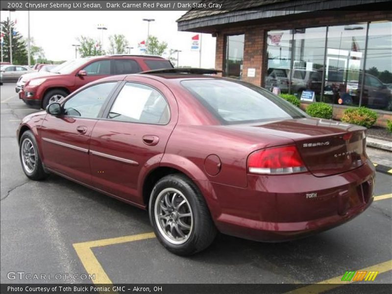 Dark Garnet Red Pearl / Dark Slate Gray 2002 Chrysler Sebring LXi Sedan
