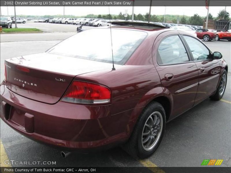 Dark Garnet Red Pearl / Dark Slate Gray 2002 Chrysler Sebring LXi Sedan