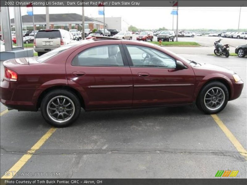 Dark Garnet Red Pearl / Dark Slate Gray 2002 Chrysler Sebring LXi Sedan