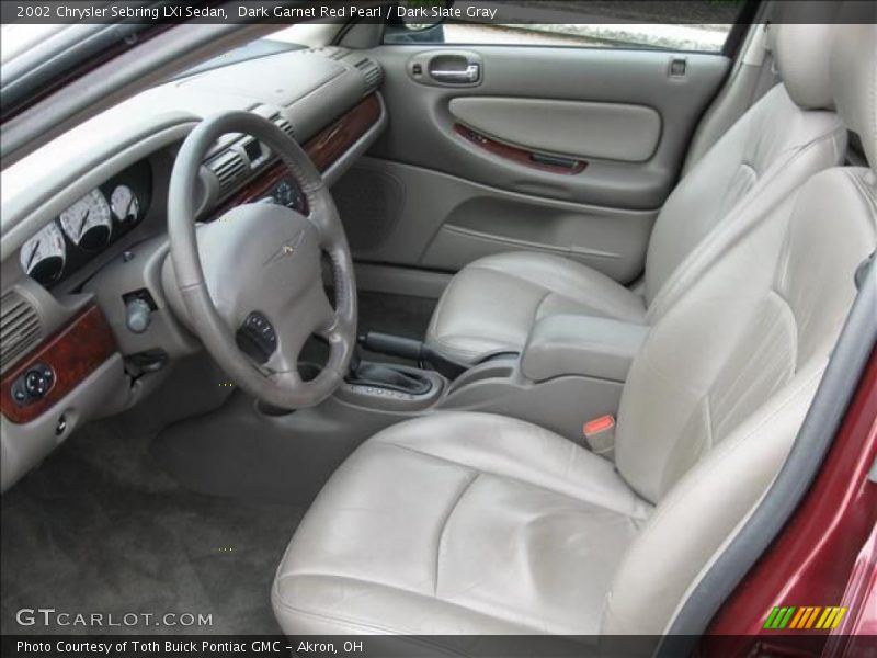 Dark Garnet Red Pearl / Dark Slate Gray 2002 Chrysler Sebring LXi Sedan