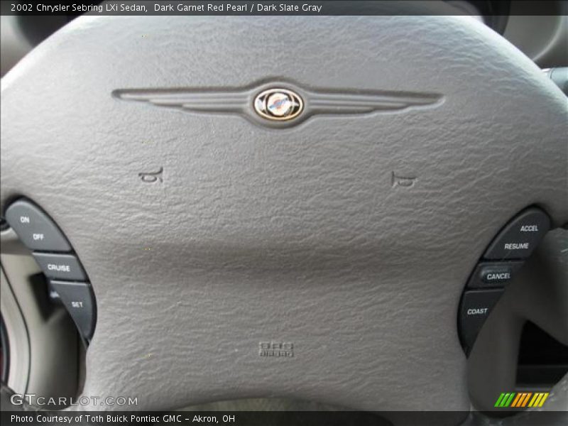 Dark Garnet Red Pearl / Dark Slate Gray 2002 Chrysler Sebring LXi Sedan