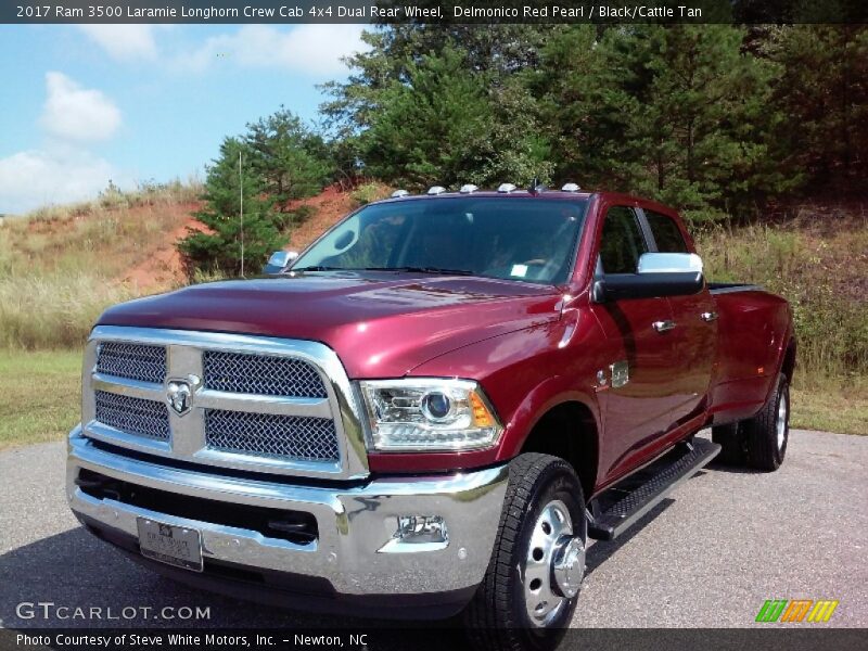 Delmonico Red Pearl / Black/Cattle Tan 2017 Ram 3500 Laramie Longhorn Crew Cab 4x4 Dual Rear Wheel