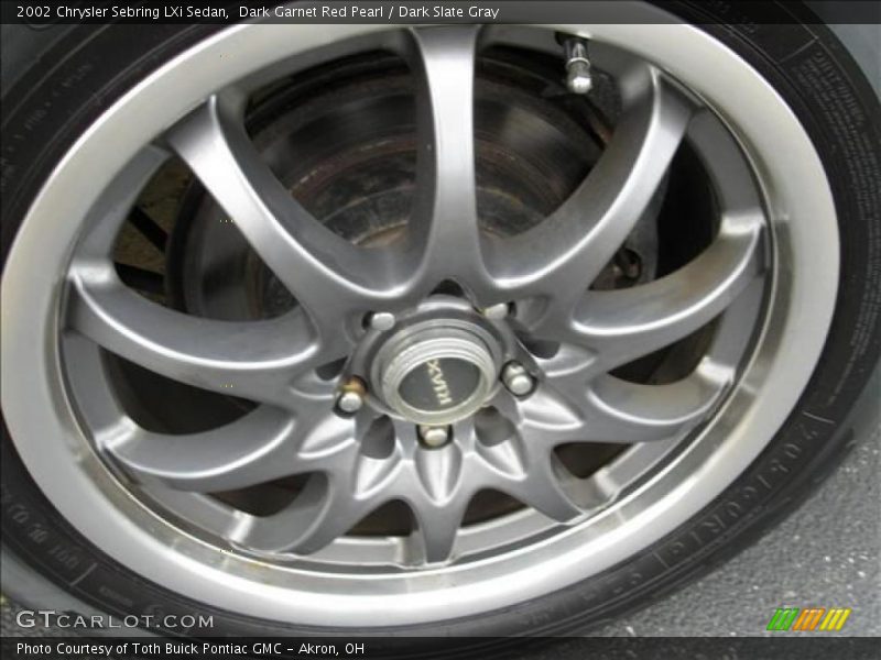Dark Garnet Red Pearl / Dark Slate Gray 2002 Chrysler Sebring LXi Sedan