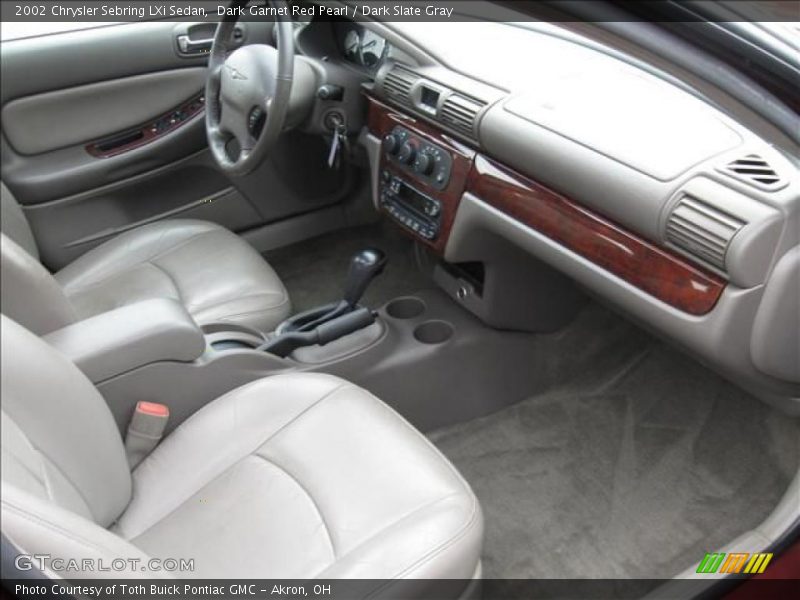 Dark Garnet Red Pearl / Dark Slate Gray 2002 Chrysler Sebring LXi Sedan