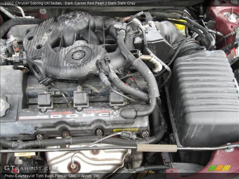 Dark Garnet Red Pearl / Dark Slate Gray 2002 Chrysler Sebring LXi Sedan