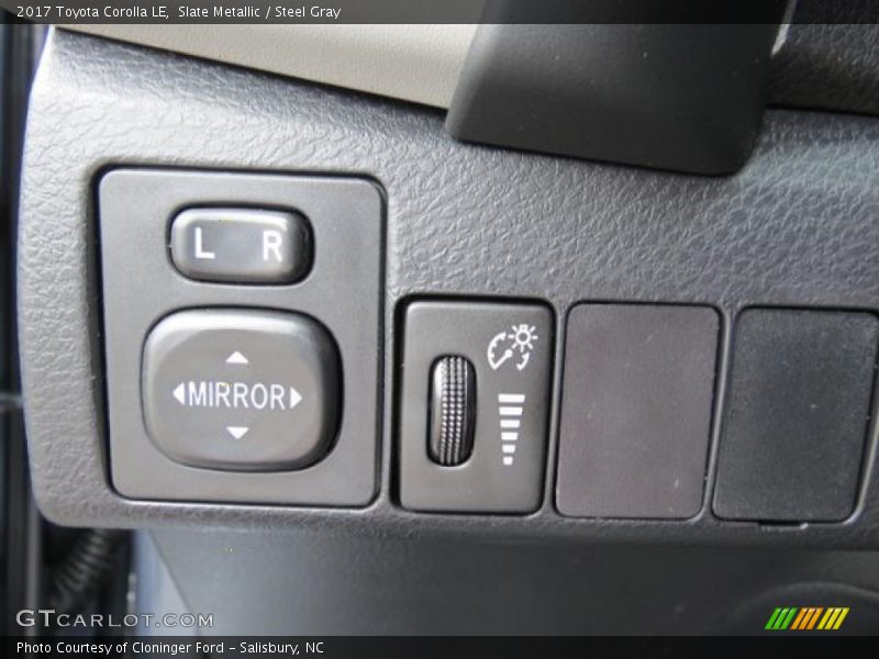 Controls of 2017 Corolla LE