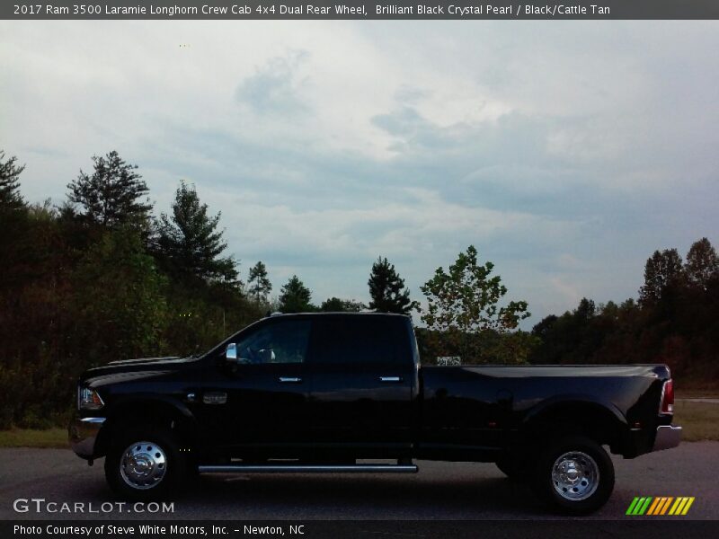 Brilliant Black Crystal Pearl / Black/Cattle Tan 2017 Ram 3500 Laramie Longhorn Crew Cab 4x4 Dual Rear Wheel