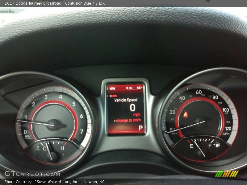 Contusion Blue / Black 2017 Dodge Journey Crossroad