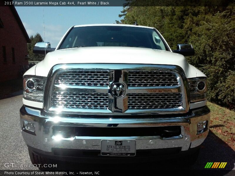 Pearl White / Black 2017 Ram 3500 Laramie Mega Cab 4x4