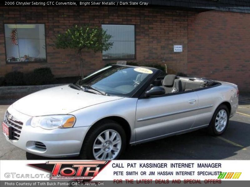 Bright Silver Metallic / Dark Slate Gray 2006 Chrysler Sebring GTC Convertible