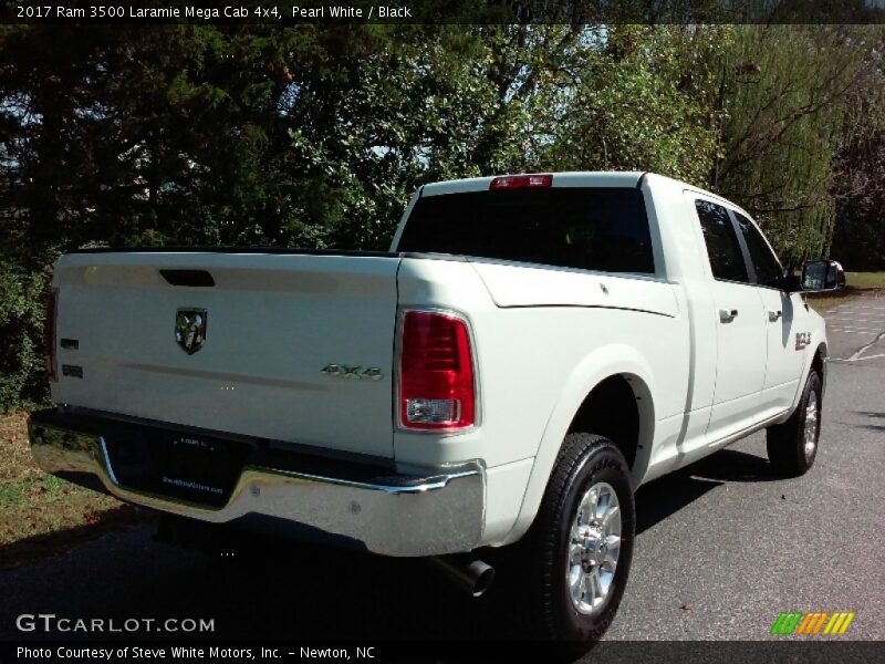 Pearl White / Black 2017 Ram 3500 Laramie Mega Cab 4x4
