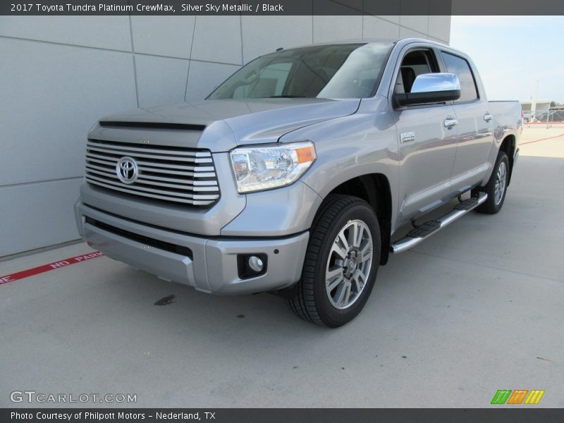 Silver Sky Metallic / Black 2017 Toyota Tundra Platinum CrewMax