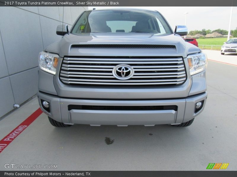 Silver Sky Metallic / Black 2017 Toyota Tundra Platinum CrewMax