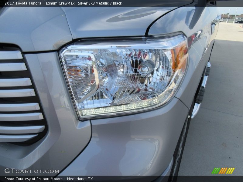 Silver Sky Metallic / Black 2017 Toyota Tundra Platinum CrewMax