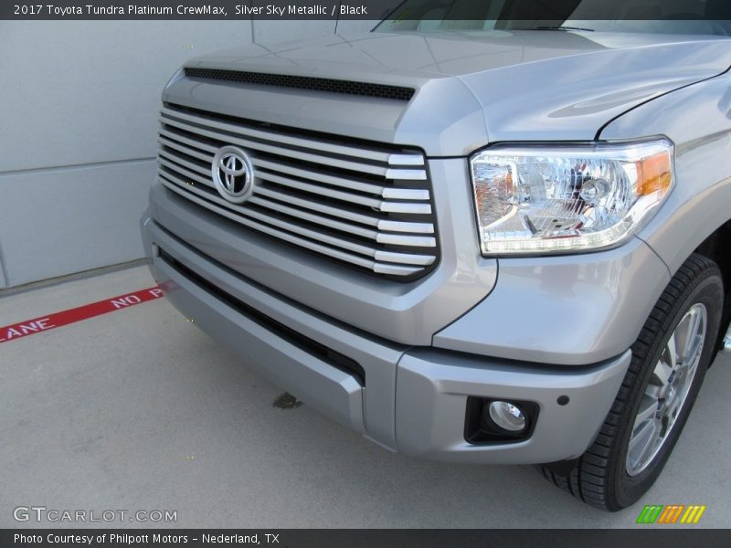 Silver Sky Metallic / Black 2017 Toyota Tundra Platinum CrewMax