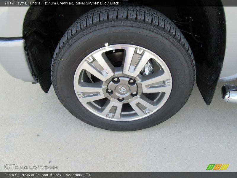 Silver Sky Metallic / Black 2017 Toyota Tundra Platinum CrewMax