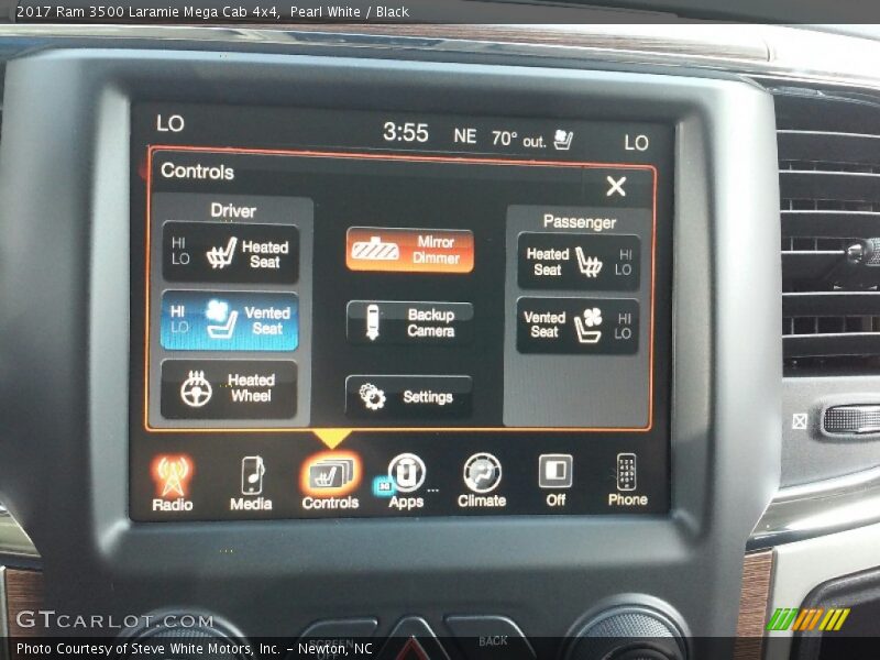 Controls of 2017 3500 Laramie Mega Cab 4x4