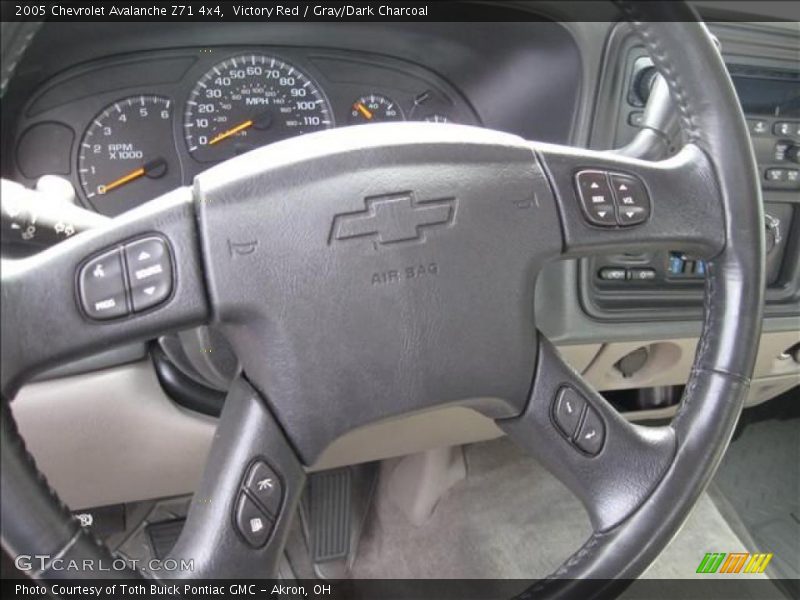 Victory Red / Gray/Dark Charcoal 2005 Chevrolet Avalanche Z71 4x4
