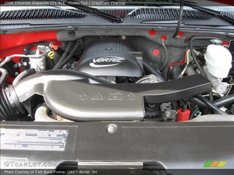 Victory Red / Gray/Dark Charcoal 2005 Chevrolet Avalanche Z71 4x4