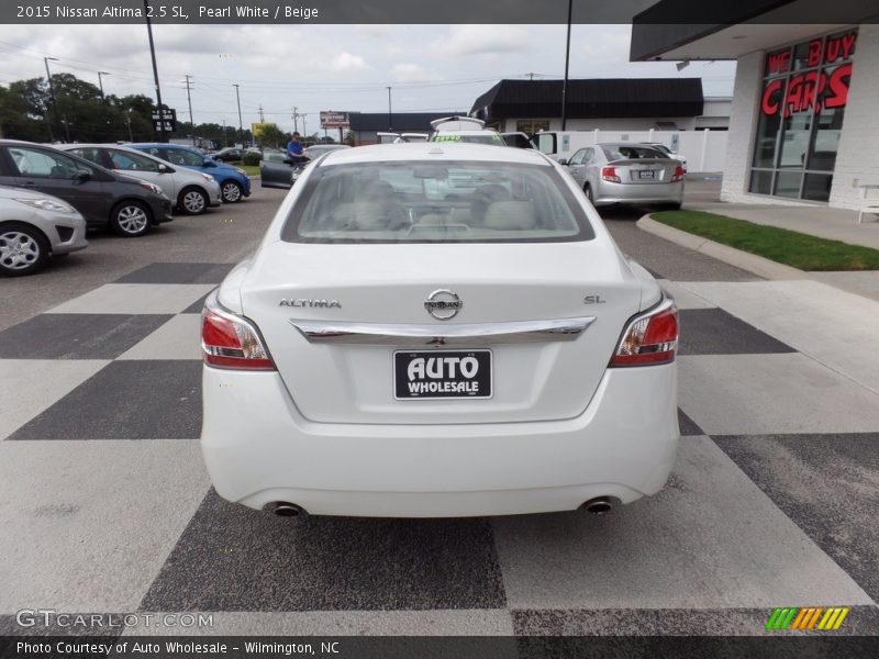 Pearl White / Beige 2015 Nissan Altima 2.5 SL