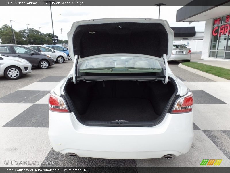 Pearl White / Beige 2015 Nissan Altima 2.5 SL