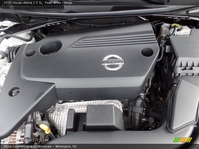 Pearl White / Beige 2015 Nissan Altima 2.5 SL