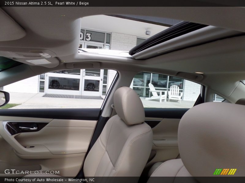 Pearl White / Beige 2015 Nissan Altima 2.5 SL