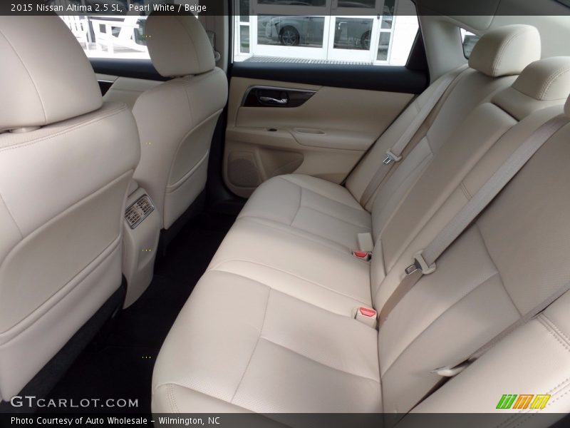 Pearl White / Beige 2015 Nissan Altima 2.5 SL