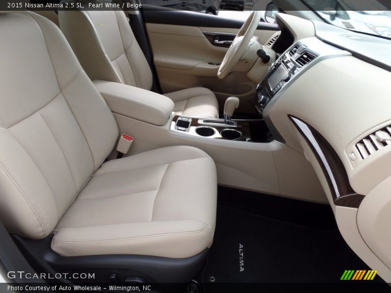 Pearl White / Beige 2015 Nissan Altima 2.5 SL