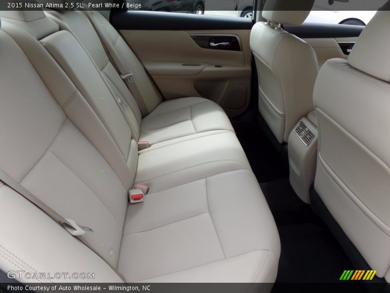 Pearl White / Beige 2015 Nissan Altima 2.5 SL