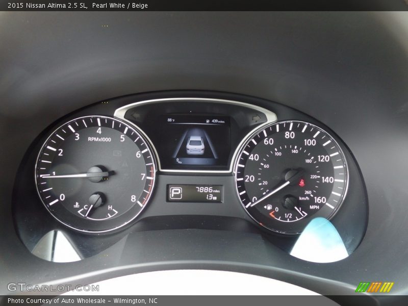 Pearl White / Beige 2015 Nissan Altima 2.5 SL