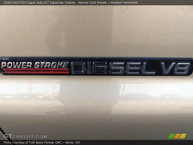 Harvest Gold Metallic / Medium Parchment 2000 Ford F350 Super Duty XLT SuperCab Chassis