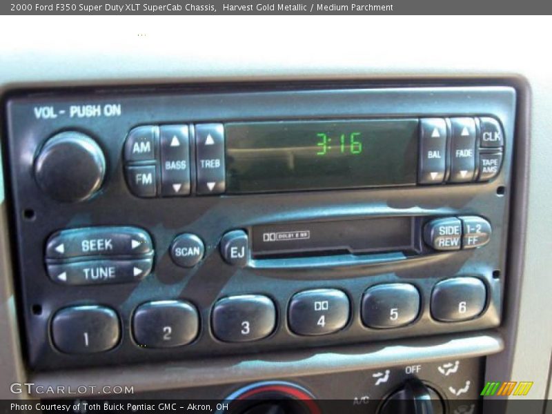 Harvest Gold Metallic / Medium Parchment 2000 Ford F350 Super Duty XLT SuperCab Chassis