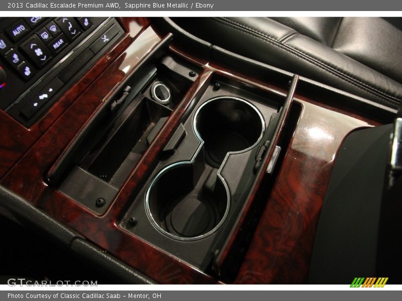 Sapphire Blue Metallic / Ebony 2013 Cadillac Escalade Premium AWD