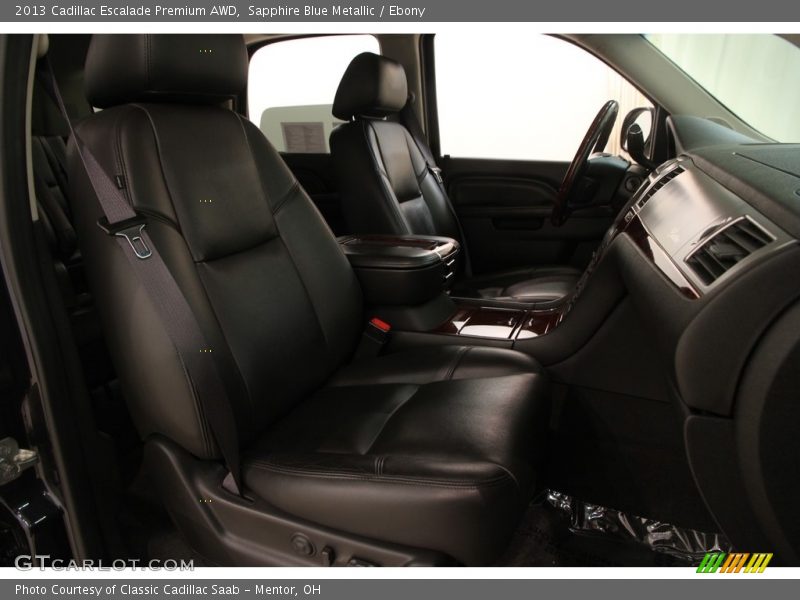 Sapphire Blue Metallic / Ebony 2013 Cadillac Escalade Premium AWD