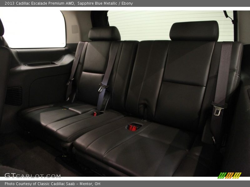 Sapphire Blue Metallic / Ebony 2013 Cadillac Escalade Premium AWD
