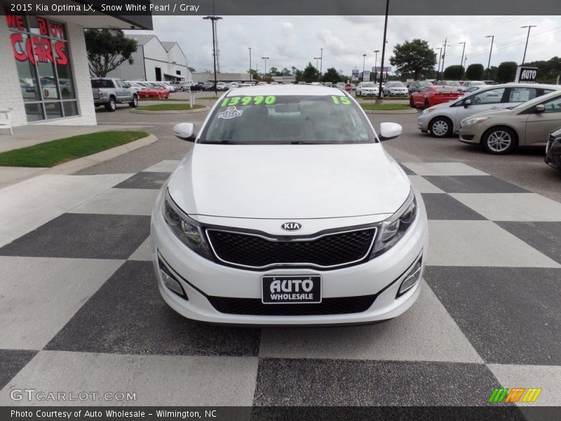 Snow White Pearl / Gray 2015 Kia Optima LX