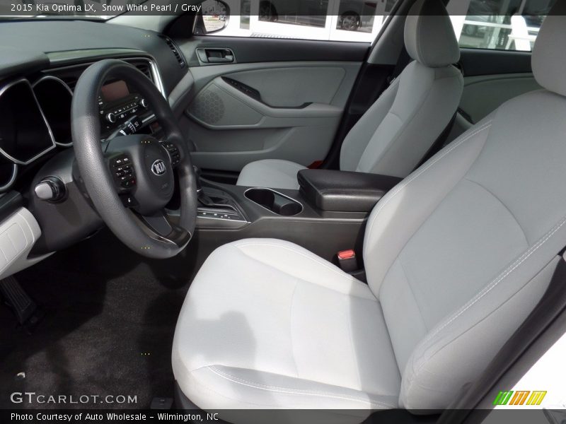 Snow White Pearl / Gray 2015 Kia Optima LX